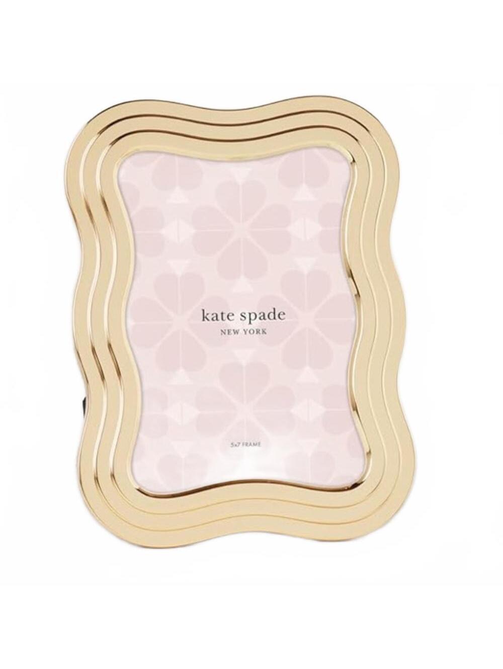 Kate Spade South Street Wavy Picture Frame Lenox Standing Wave Pale Gold 5x7